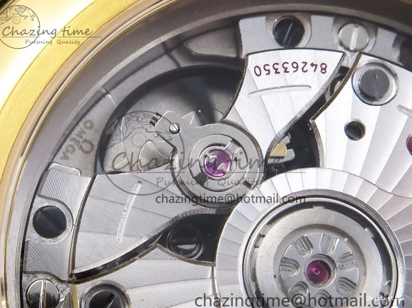 0202 De Ville Date YG MKF 1:1 Best Edition White Textured Dial Roman Marker on Brown Leather Strap A Refined 7756